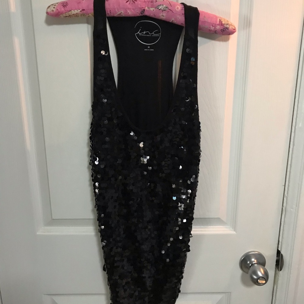 Black inc sequin tank